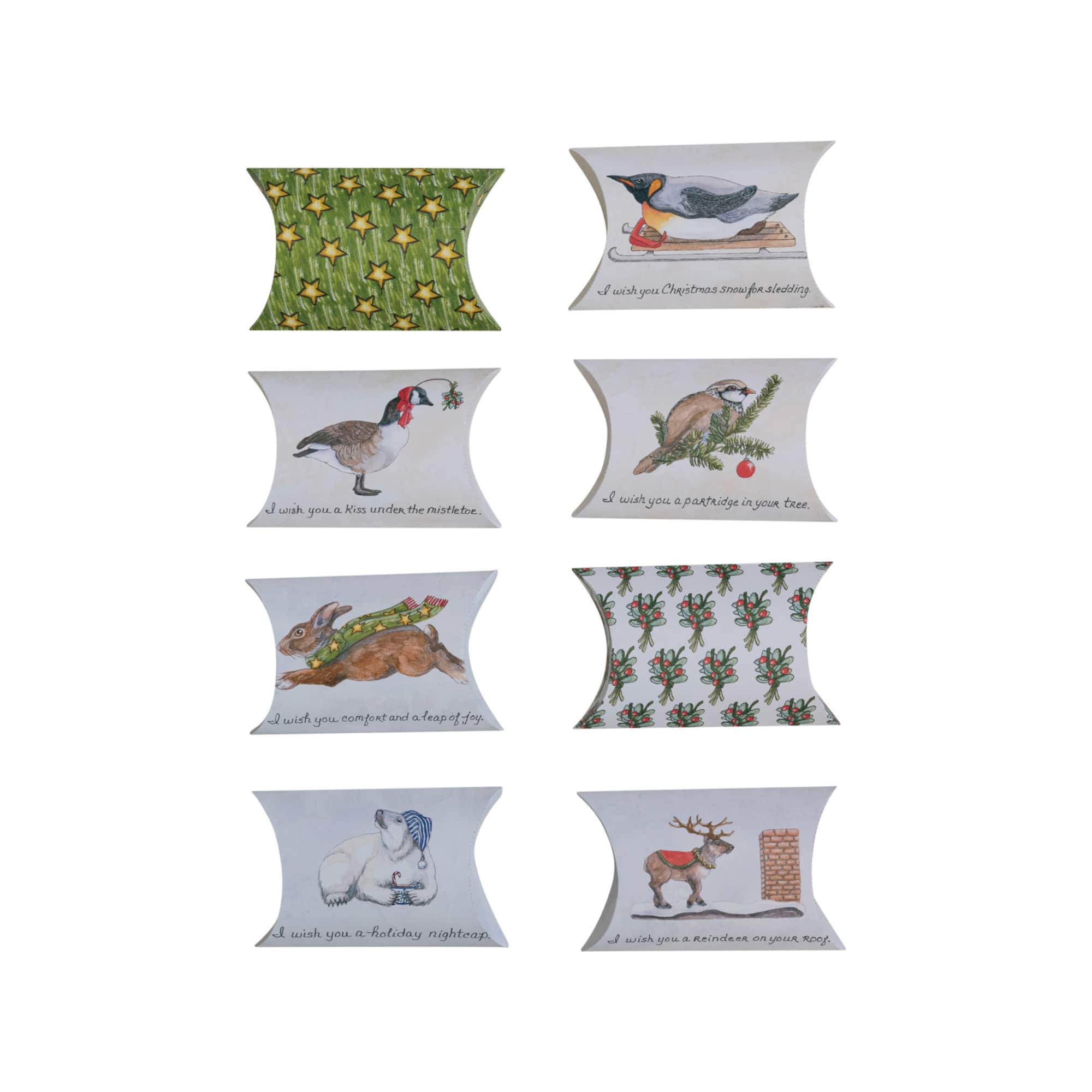 Hello Honey® 7" Christmas Print Paper Gift Box Set